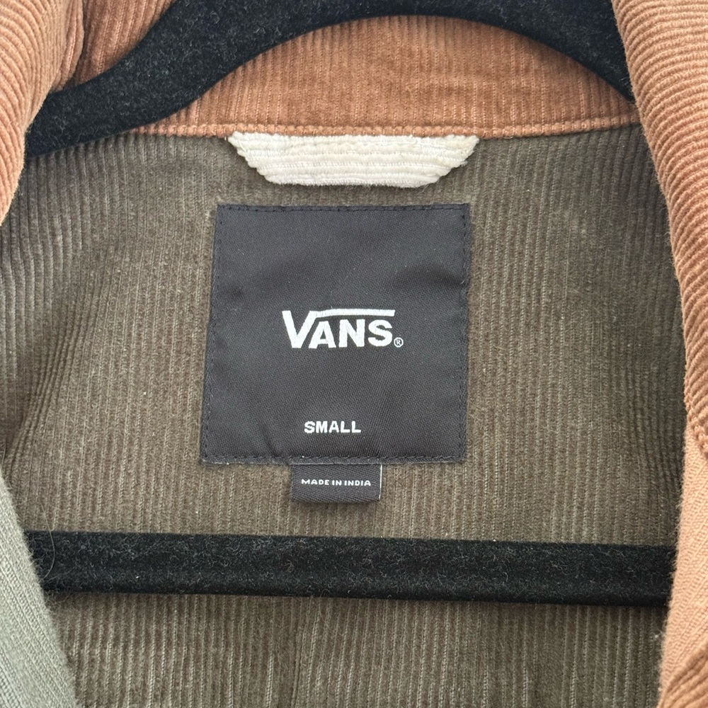 Vans Women’s Patchwork Corduroy Jacket in Cream, Brown, and Green- Size Small - Picture 4 of 4